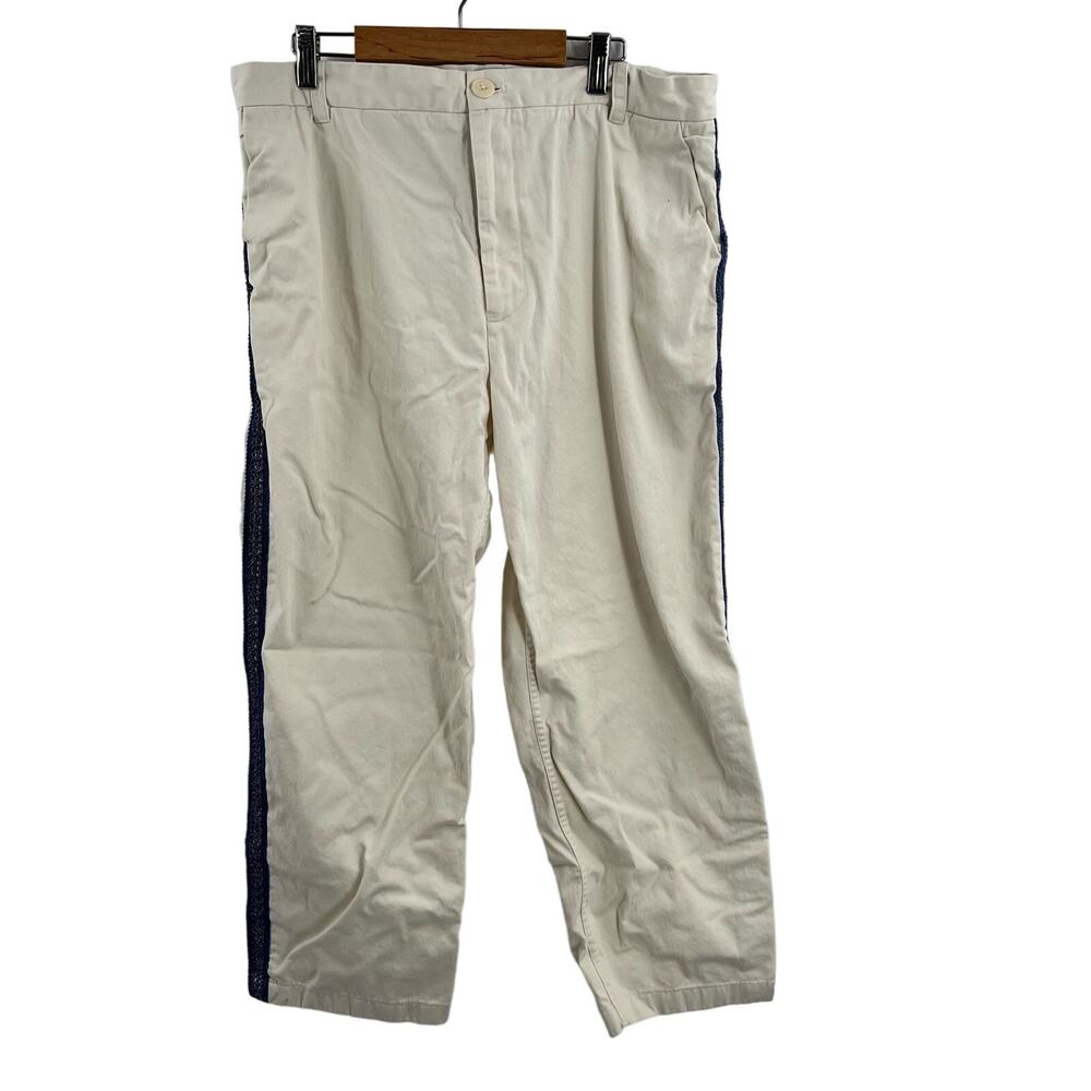 Esby Twill‎ Pant Size 34 Blue Embroidered Side Cotton